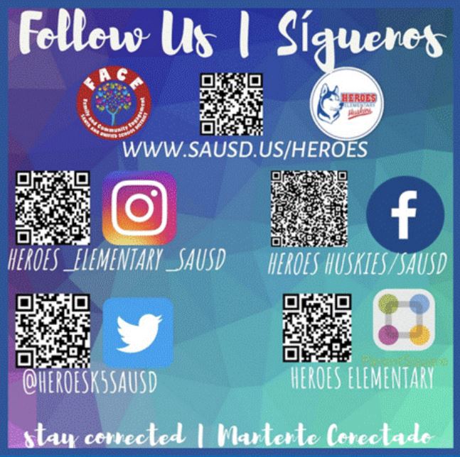 STAY CONNECTED TO HEROES ELEMENTARY